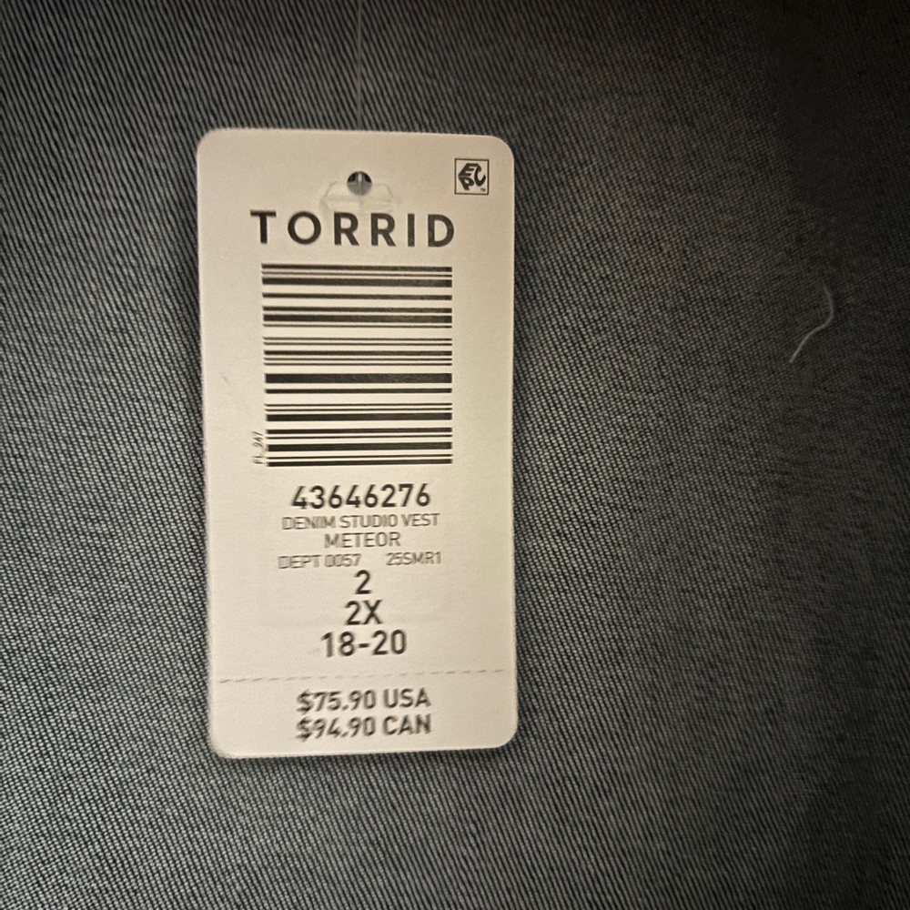 Torrid Denim Studio Vest - Picture 5 of 5